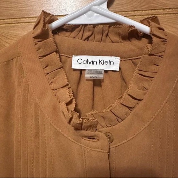 Calvin Klein Ruffle Blouse , Size S - Picture 3 of 7